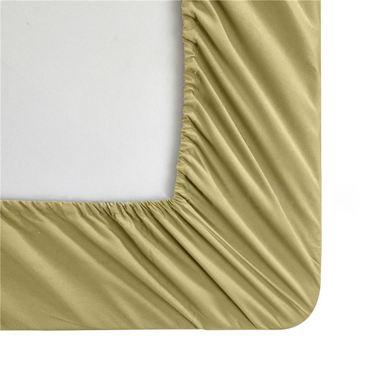 Soft Fiber Solid Color Sanded Bed Sheet Mattress Protector Fitted Sheet_voghion.com