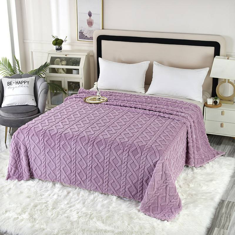 Taf Fleece Dobbeltsidet Tæppe Ultrablødt Flannel Tæppe Til Sofalurer Airconditionerede Rum Vendbart Hyggeligt Tæppe Helårs_voghion.com