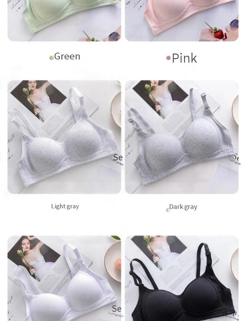 Intimo da donna, per ragazze delle superiori, senza bordo, per studentesse universitarie, in puro cotone, con arricciature, sottile, per lo sviluppo del ciclo mestruale, con riparazione laterale, piccolo reggiseno_voghion.com