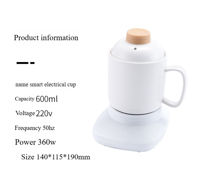 Mini Ceramic Electric Slow Cooker - 1.5L Smart Detachable Office Soup Maker For Porridge, Bird's Nest & Tea, Auto Keep-Warm Glass Kettle With Timer_voghion.com