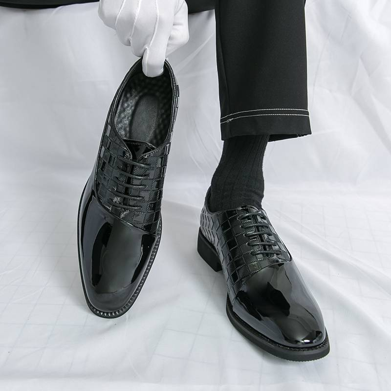 Moški elegantni čevlji, poslovni formalni britanski stil, usnjeni derby čevlji, poročni čevlji za moške, poletje 2025, novi, zračni_voghion.com