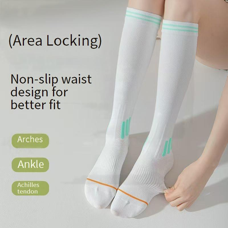 Soccer Socks Sports Functional Calf Socks For Women In Summer Fitness Running Skipping Rope Compression Elastic Pressure Socks Long Tube_voghion.com