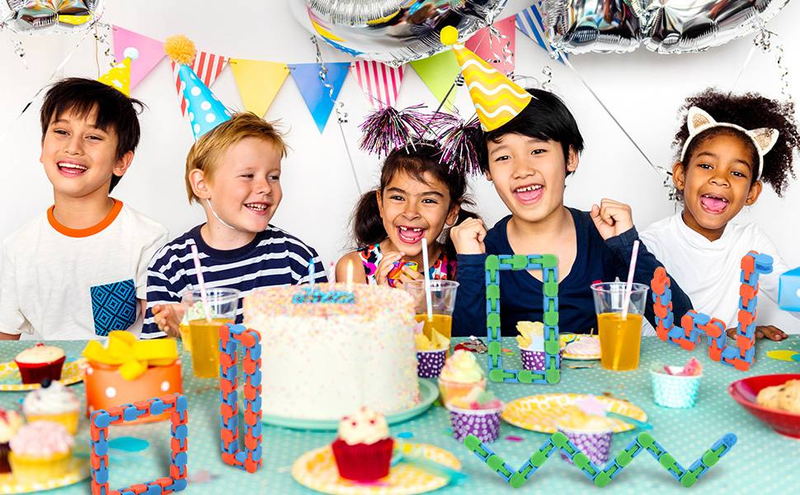 6 stuks 24 links gekke tracks klikken en klikken fidget-speelgoed, vingersensorisch speelgoed, slangenpuzzels voor stressverlichting, feesttasvullingen, feestgunsten, willekeurige kleur_voghion.com