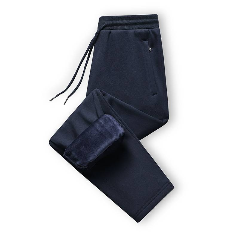 Men's Clothing Cotton Jogger Pants With Elastic Cuffs - Soft Fleece Lined, Relaxed Fit, Plus Size, Casual Sweatpants (Cuffed & Straight Hem Options)_voghion.com