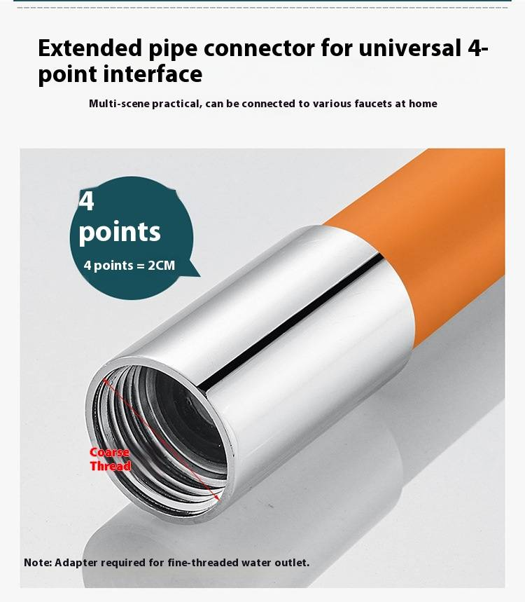 Universal 360° Swivel Faucet Extension Hose – Stainless Steel Water Tap Extender For Bathroom & Kitchen (20CM/30CM/50CM, Chrome/Black/Orange)_voghion.com
