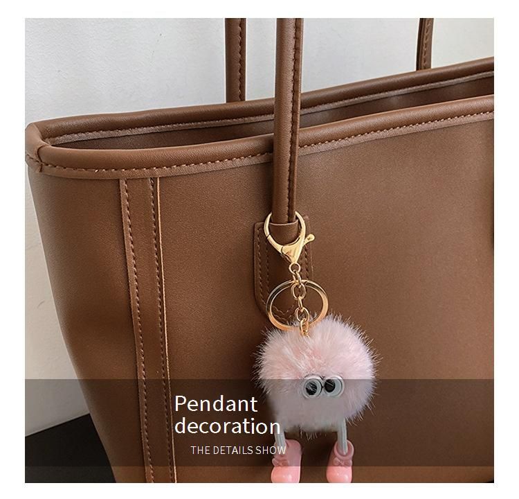 Elegante borsa tote da pendolare - Borsa a tracolla versatile per donna, borsa a secchiello in morbida pelle PU con tracolla staccabile, borsa alla moda per il lavoro_voghion.com