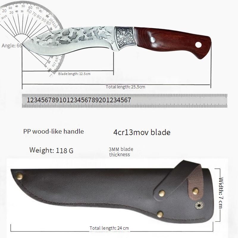 Professional Forged Boning Knife - Handcrafted Hammered Blade For Butchering, Meat Cutting & Trimming - Stainless Steel_voghion.com