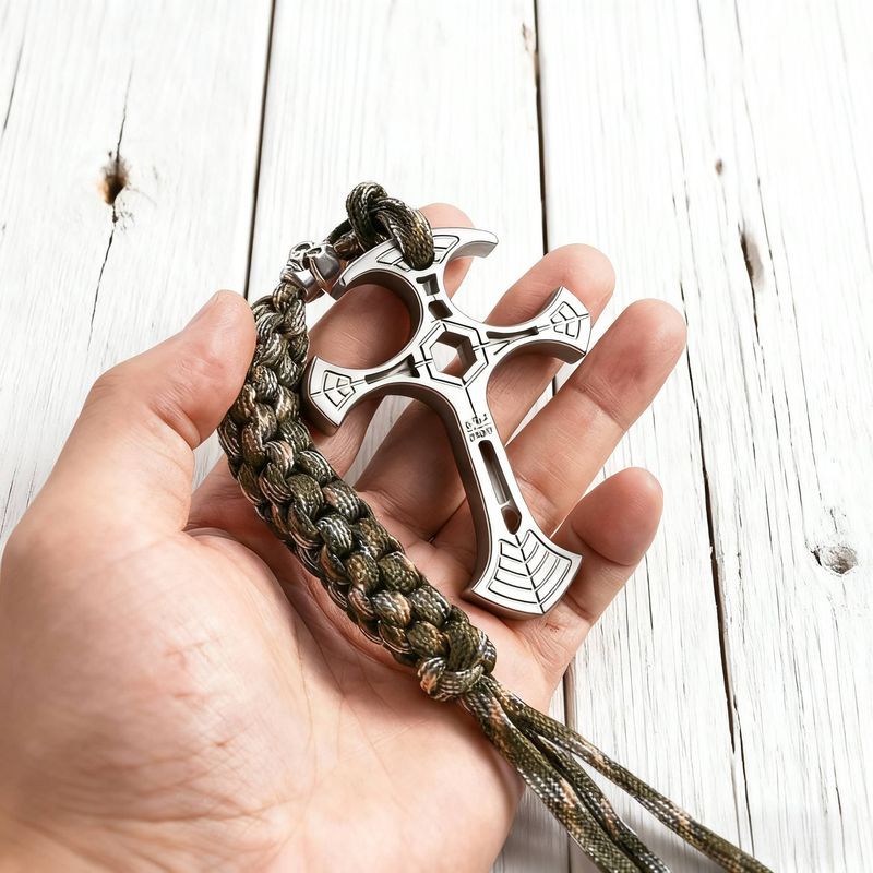 Zinc Alloy Fingerless Brass Knuckles Cross Fingerless Brass Knuckles 6*8*1 Cm Suitable For Self-Defense_voghion.com