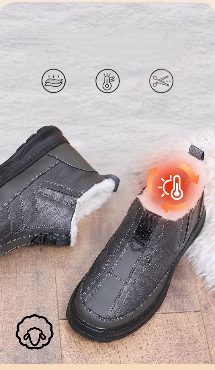 NEW Fleece And Thickened Snow Boots,, Waterproof And Anti-slip, One-foot Warm Cotton Boots_voghion.com