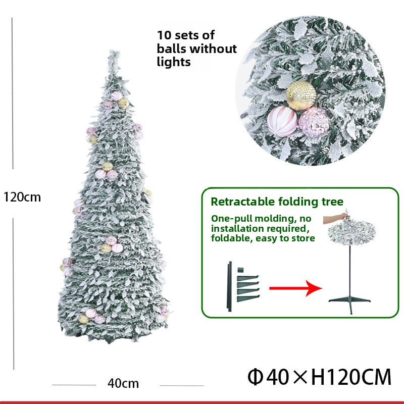 Premium Foldable Spiral Christmas Tree With Lights – 180cm Tall Holiday Decoration For Home, Office & Party_voghion.com