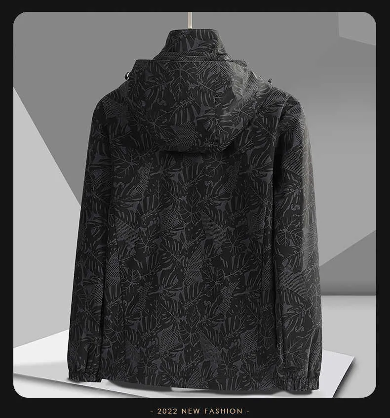 Herrenjacken Leichter wasserdichter Regenmantel für Herren zum Wandern und Reisen mit abnehmbarer Kapuze, Windjacke T221019_voghion.com