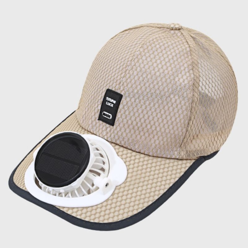 Casquette de baseball avec chargeur USB, respirante, protection solaire, ventilateur solaire, chapeau d'été_voghion.com