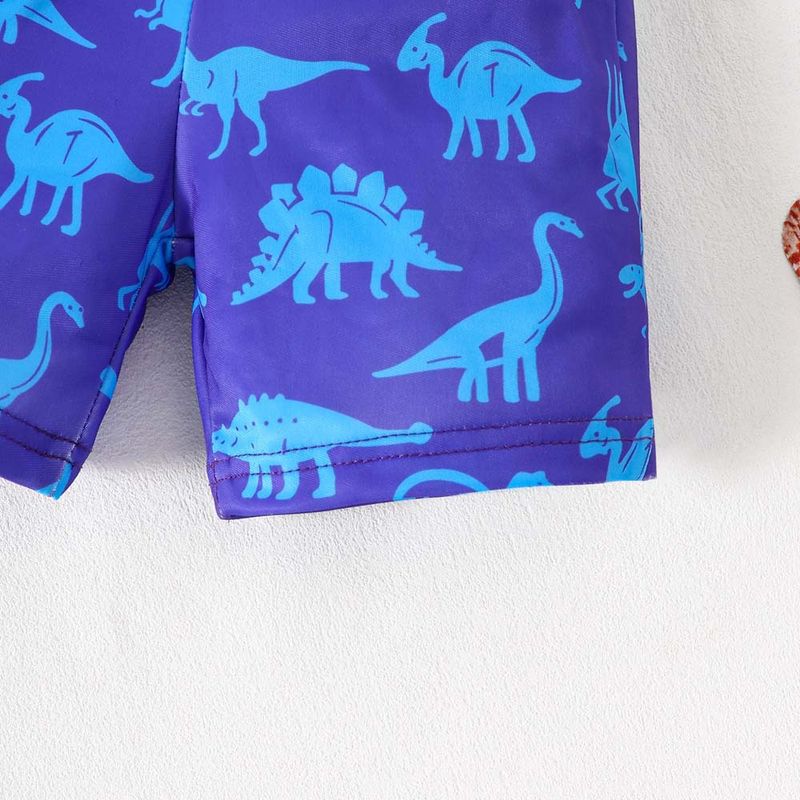 Traje de verano para niño, jersey de dinosaurio, pantalones cortos, traje de dos piezas, moda europea y americana, traje de baño de playa de secado rápido para niños._voghion.com