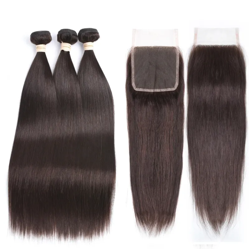 Pacchetti di onde del corpo brasiliane con chiusura, estensioni di capelli umani Remy_voghion.com