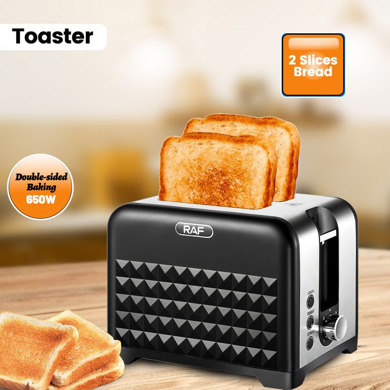 2-Slice Sandwich Toaster, Multifunction Breakfast Maker With Panini Press, Egg Poacher, EU Plug, 700W, Non-Stick Plates, Indicator Lights, Cool Touch_voghion.com