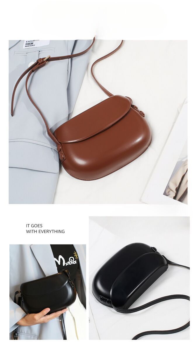 Hot selling for women, versatile 2024 autumn and winter new item, large pressed shell saddle bag, student party single_voghion.com