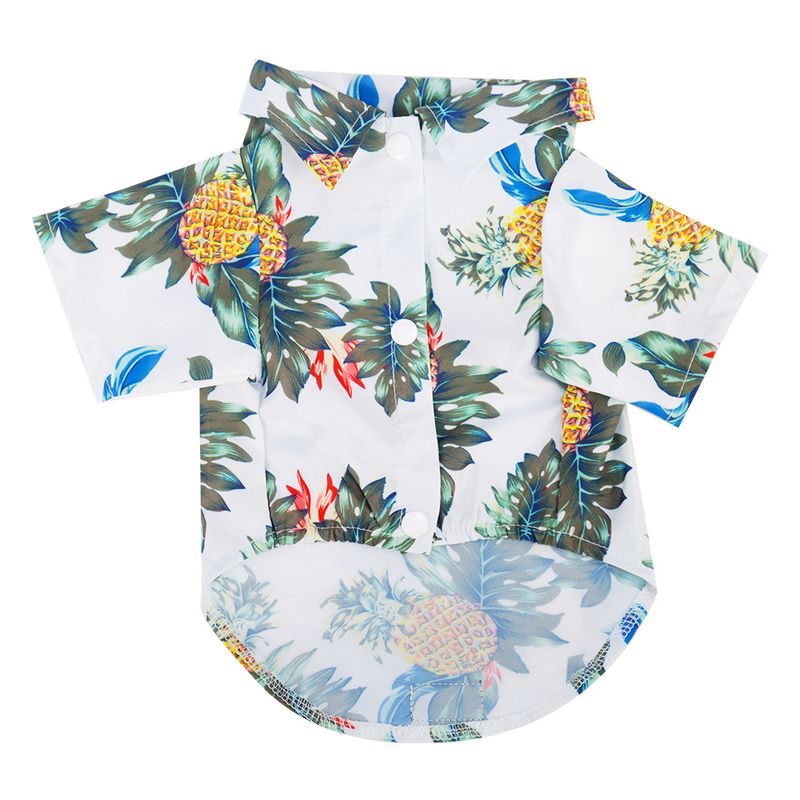 Abbigliamento per cani di piccola e media taglia, camicia hawaiana, gatto Golden Retriever, primavera estate, quattro stagioni, stile spiaggia_voghion.com