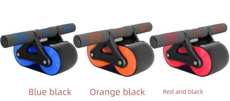 Attrezzatura per il fitness con rullo addominale doppio a rimbalzo automatico per principianti e dimagrimento della pancia_voghion.com