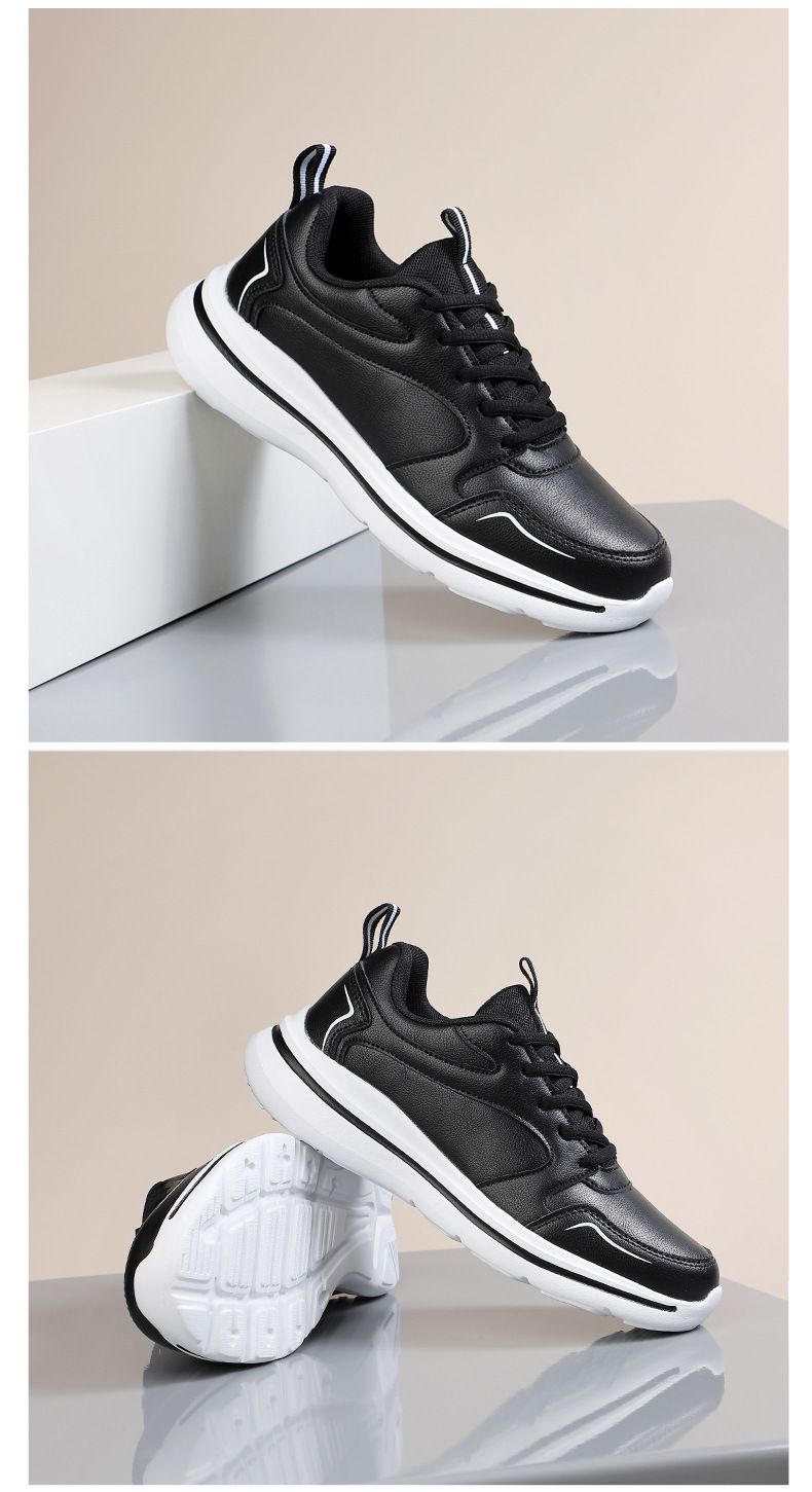 New waterproof leather soft sole casual sports shoes women's sports shoes light and comfortable running shoes_voghion.com