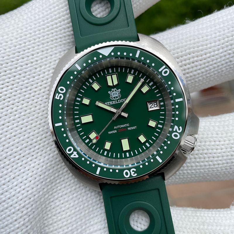 Nova chegada steeldive sd1974l relógio de mergulho mecânico safira cristal nh35 movt suíço luminoso 200m à prova dwaterproof água moda_voghion.com