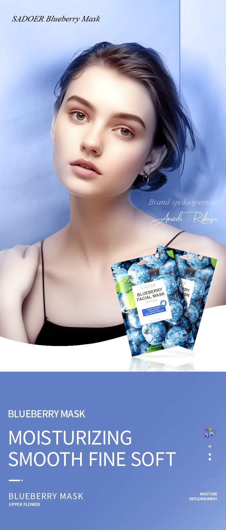 SADOER Fruit Sheet Mask 25g * 1 Piece, Hydrating And Moisturizing Facial Mask_voghion.com