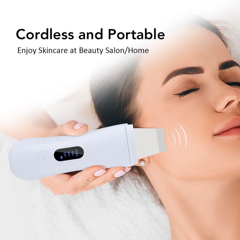 Épurateur de peau à ultrasons, élimine les points noirs du visage avec 4 modes, rechargeable par USB_voghion.com