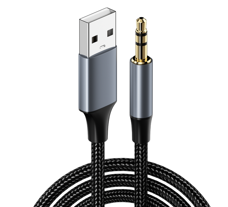 USB to 3.5mm jack Aux cable headphone speaker connection cable sound card audio adapter, suitable for game_voghion.com