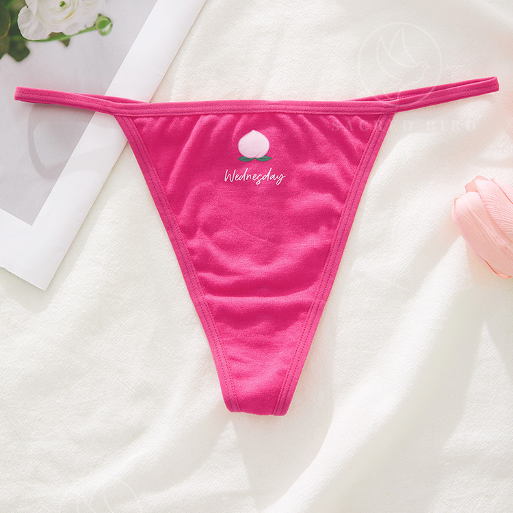 Personalized Fruit Print Sexy Japanese Cotton Thin Breathable Women's Thong T Type Free To Take Off Fiess Sports_voghion.com