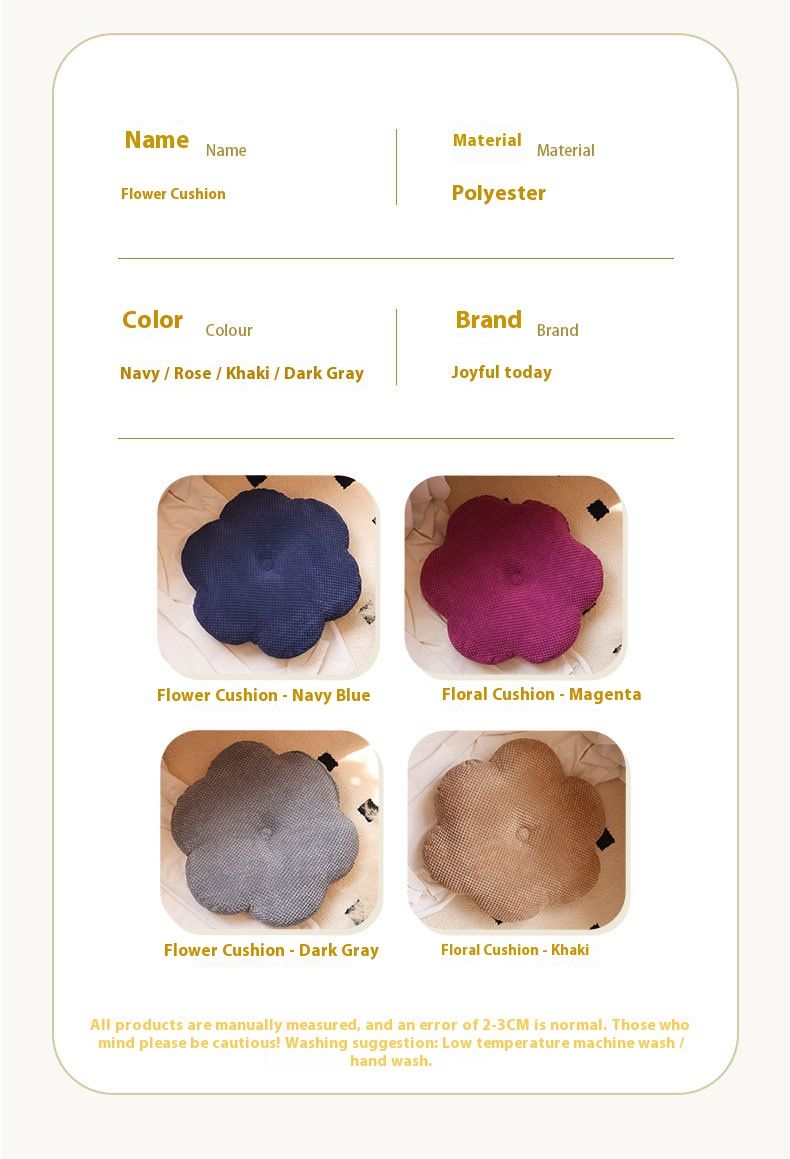 Modern Fluffy Floor Cushion – Soft & Supportive Seat Pad For Sofa, Office & Meditation (45x45cm, 3D PP Cotton Filling, Non-Slip Base, Washable Cover)_voghion.com