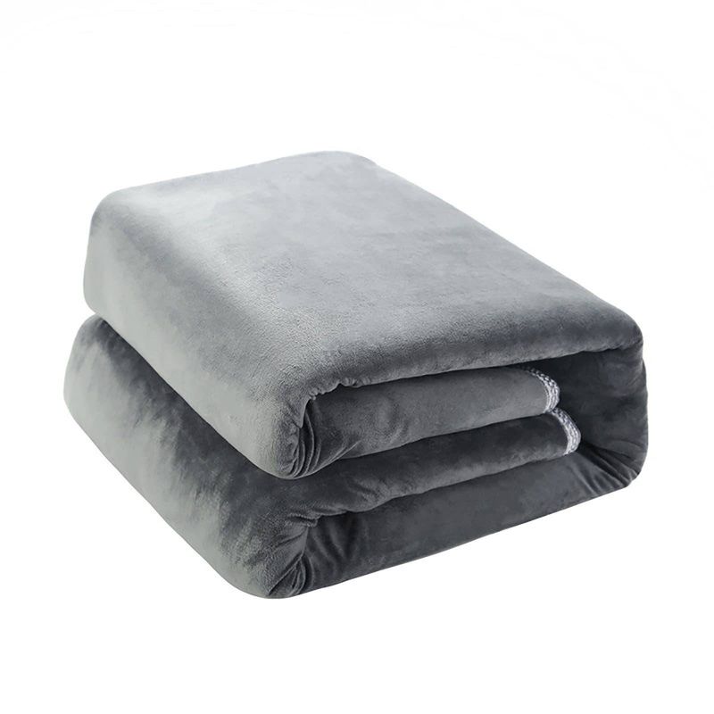 Electric Blanket – Single Control, 3 Heat Settings, 110V/220V (Grey, 150x65cm/150x115cm/180x150cm/180x200cm), Wool Blend Fabric_voghion.com
