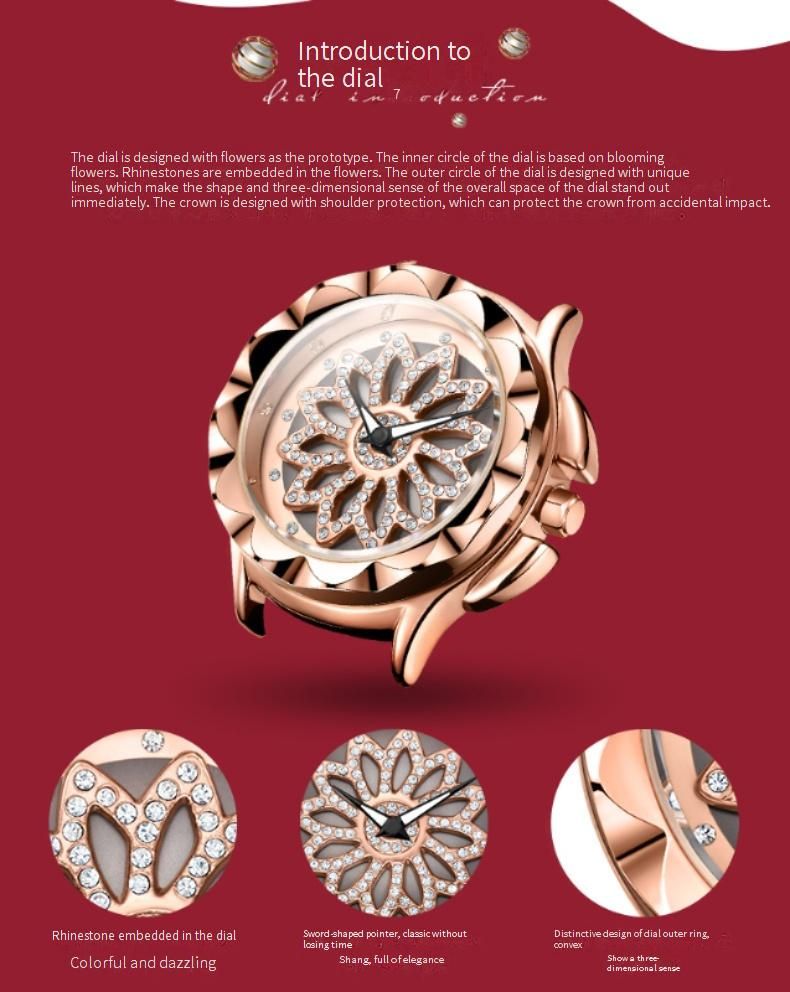 MEGIR Women's Fashion Watch With Rhinestones & Luminous Hands - Waterproof Quartz Watch For Casual Wear (White/Red)_voghion.com