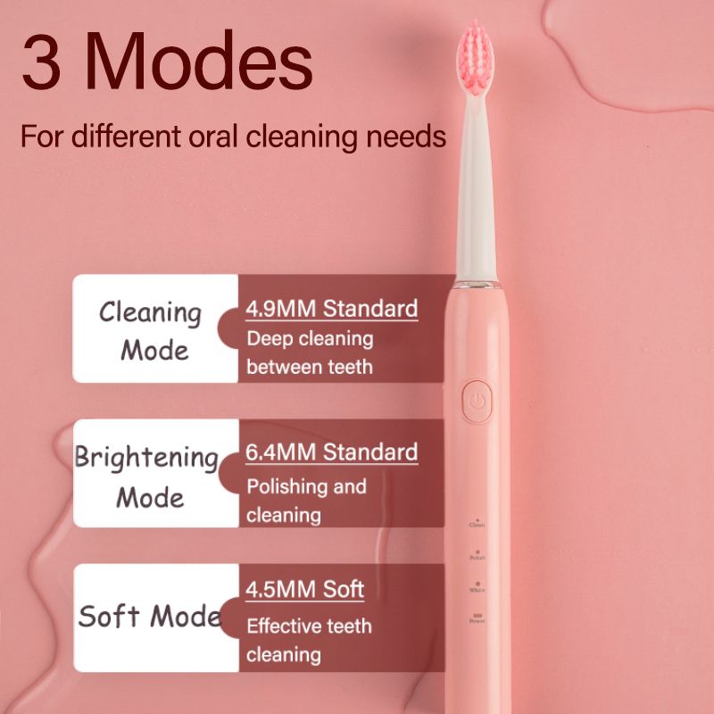 Nutikas kaasaskantav Sonic Electric Adult 3-käiguline USB-laadimine Veekindel Lovers Reisihambahari Hammaste valgendamine_voghion.com