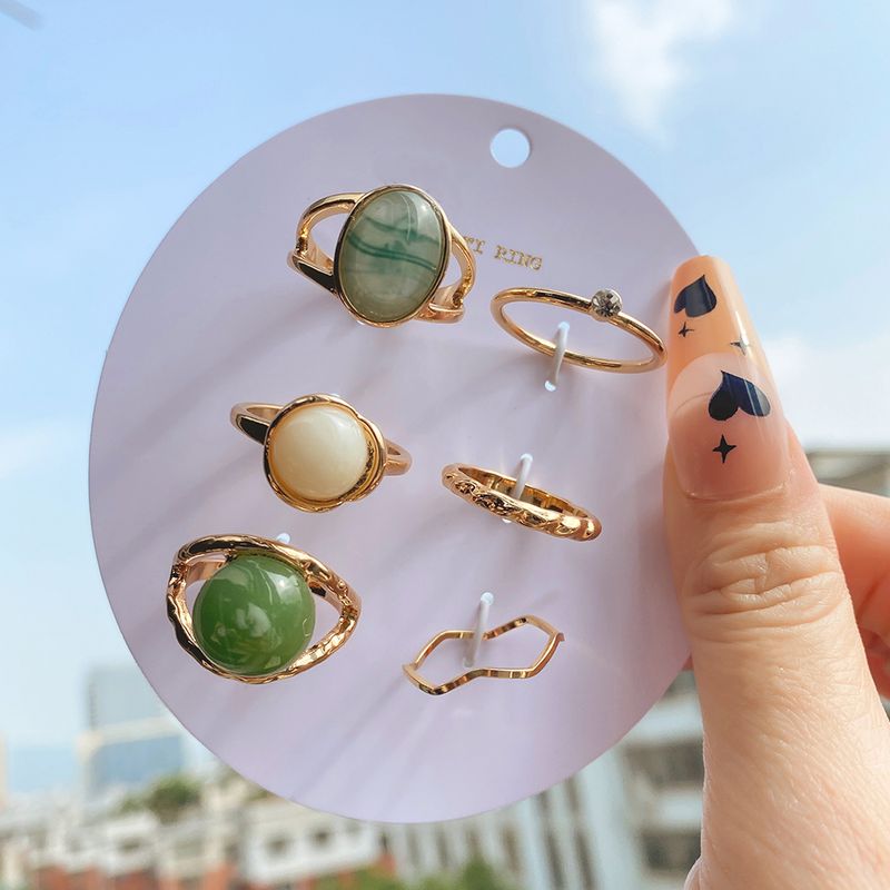 2025 Fashion Style New 2024, Designer Korea FNIO Metal Resin Crystal for Women Girls, Fashion Ring and Party Gemstone, Jewelry Set, Gifts_voghion.com
