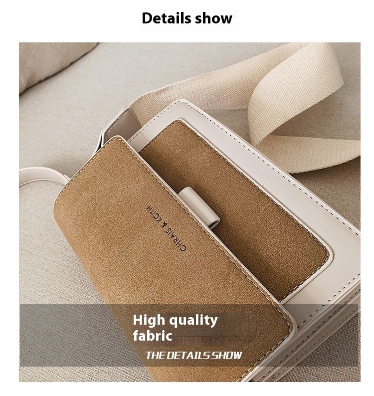 Borsa quadrata piccola smerigliata da donna 2025 con spallacci larghi, borsa a tracolla monospalla alla moda e versatile_voghion.com