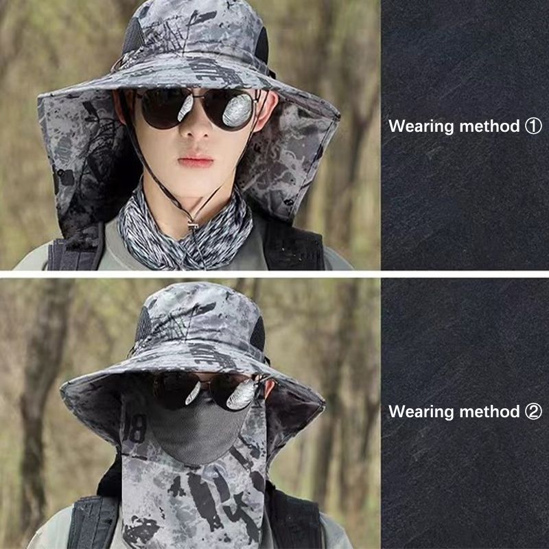 New Arrivals Summer Sun s UV Protection Outdoor Hunting Fishing Cap For Men Women Hiking Camping Visor Bucket Neck Flap Fisherman_voghion.com