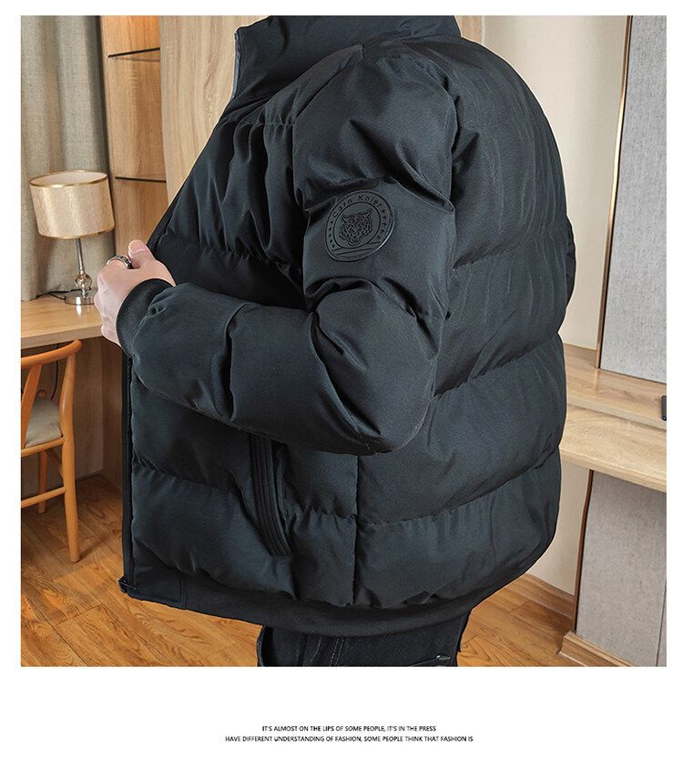 Giacca invernale da uomo con stampa di tigre, cappotto imbottito in cotone leggero, gilet in pile con cerniera slim fit per l'uso quotidiano_voghion.com