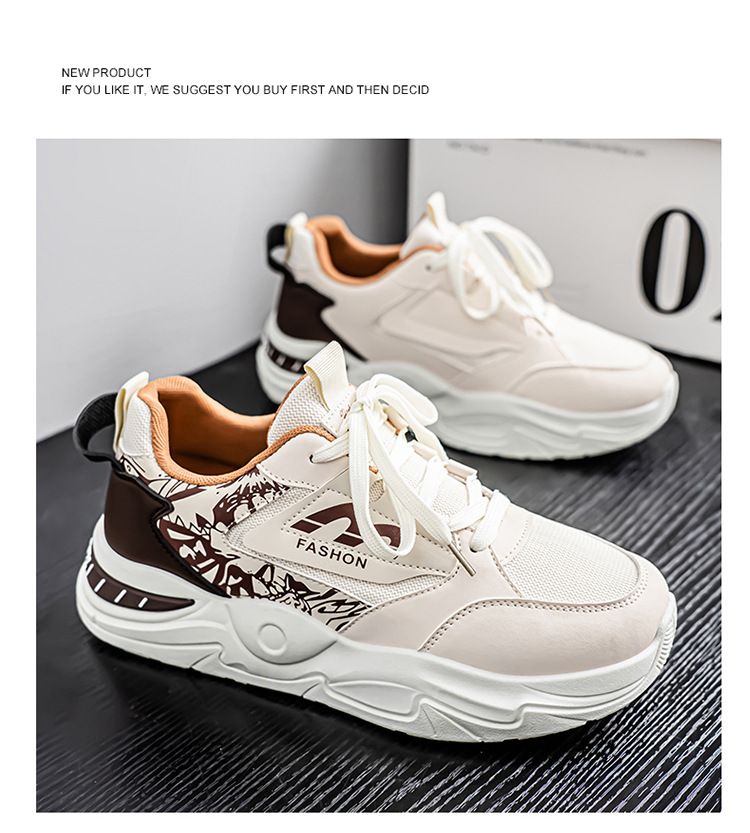 Sommer Neue Atmungsaktive Mesh Sneakers Herren Trendy Vielseitige Weiße Dicke Sohle Casual Dad Schuhe Männer_voghion.com