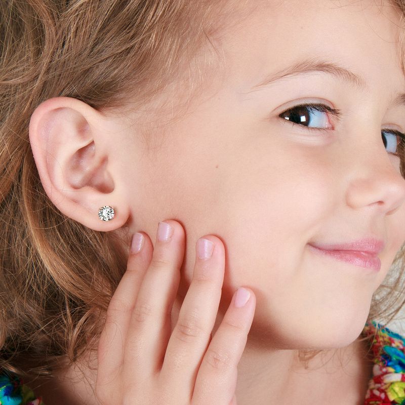 Orecchini in acciaio inossidabile con zirconi - Orecchini a 4 griffe con accenti di diamanti, piccoli gioielli alla moda_voghion.com