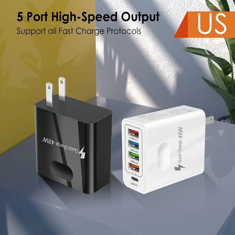 Quick 48W Charge 3.0 QC 3.0 USB C Quick Charge PD Type C C Adapter for iPhone 14 iPad Samsung Xiaomi Phone_voghion.com
