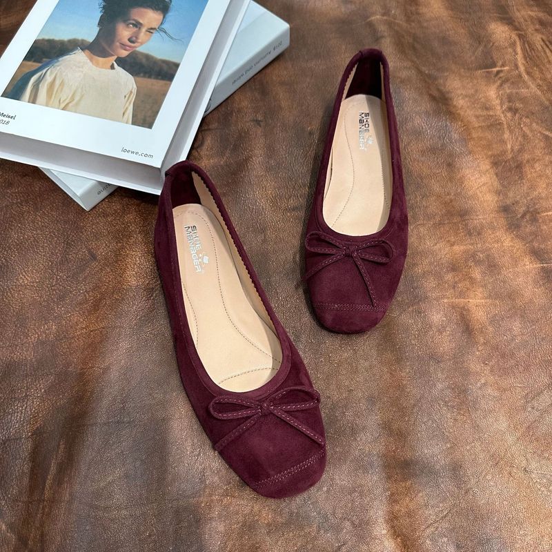 Dongguan Foreign Trade Sheepskin Ballet Candy Color Flat For Women 25 New Sole Soft Surface Comfortable Casual Women's_voghion.com