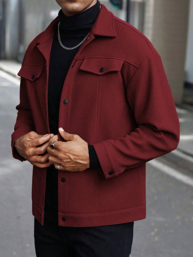 Herren-Wollmischungsjacke – Slim Fit Herbstmantel (5 Farben) – Winddicht & Leicht für den urbanen Stil (S bis XXL)_voghion.com