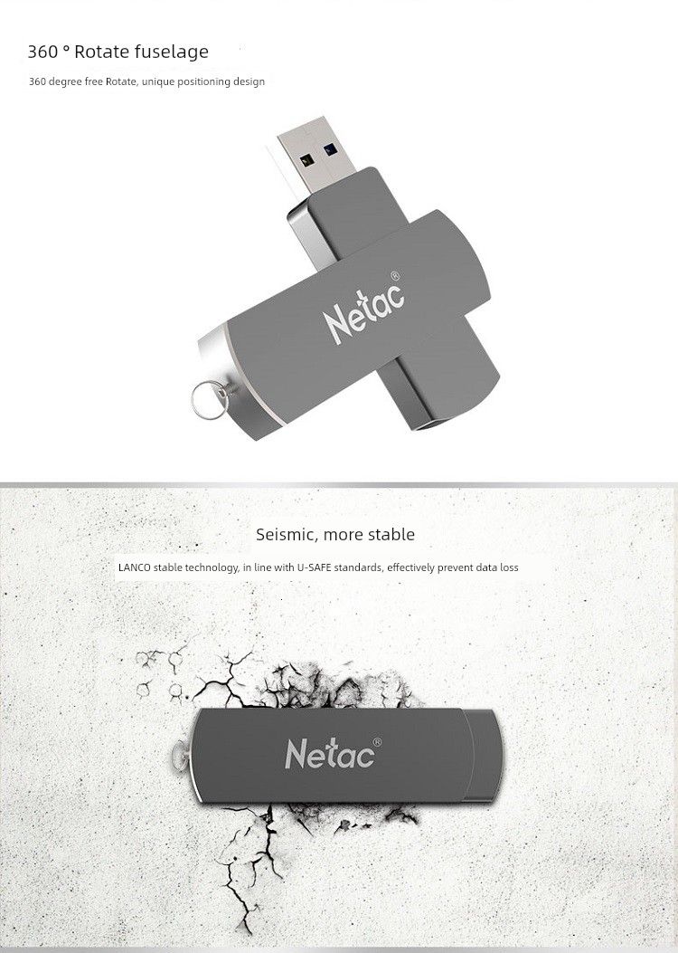 Langke 64G High-Speed USB3.0 Metall Drehen U681 Business 128G Spezielle Kreative USB Flash Disk 32G_voghion.com