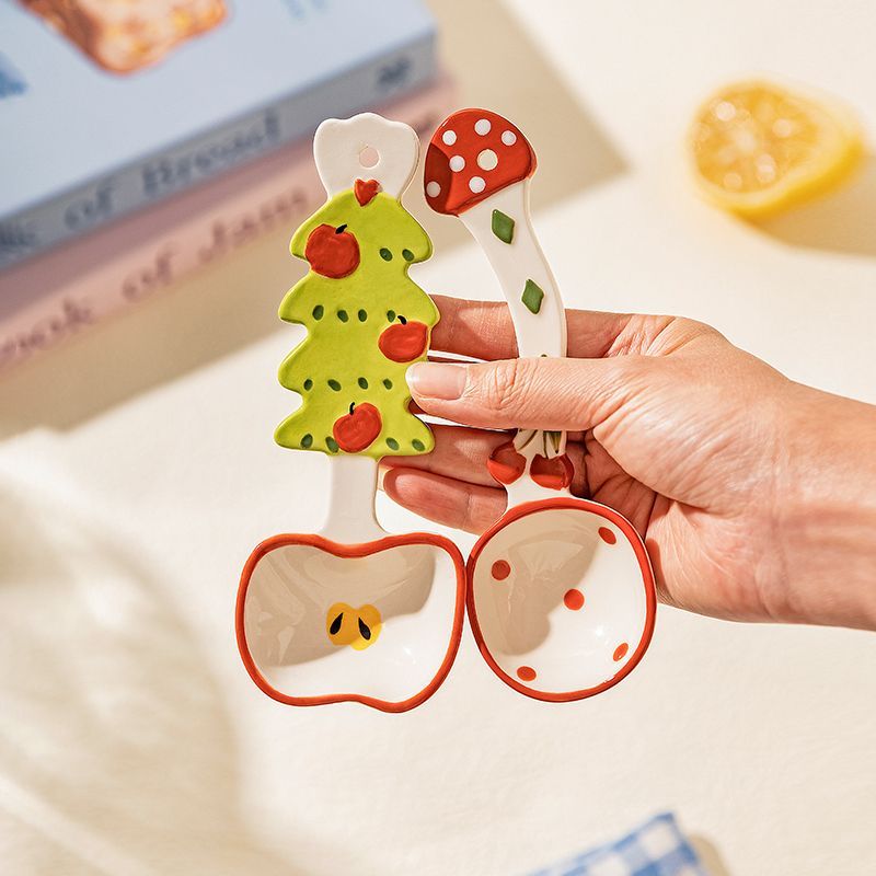 Exquisite Ceramic Small Cute Household High-Value Beautiful Soup Ladle Rice Spoon Glaze Underglaze Color_voghion.com