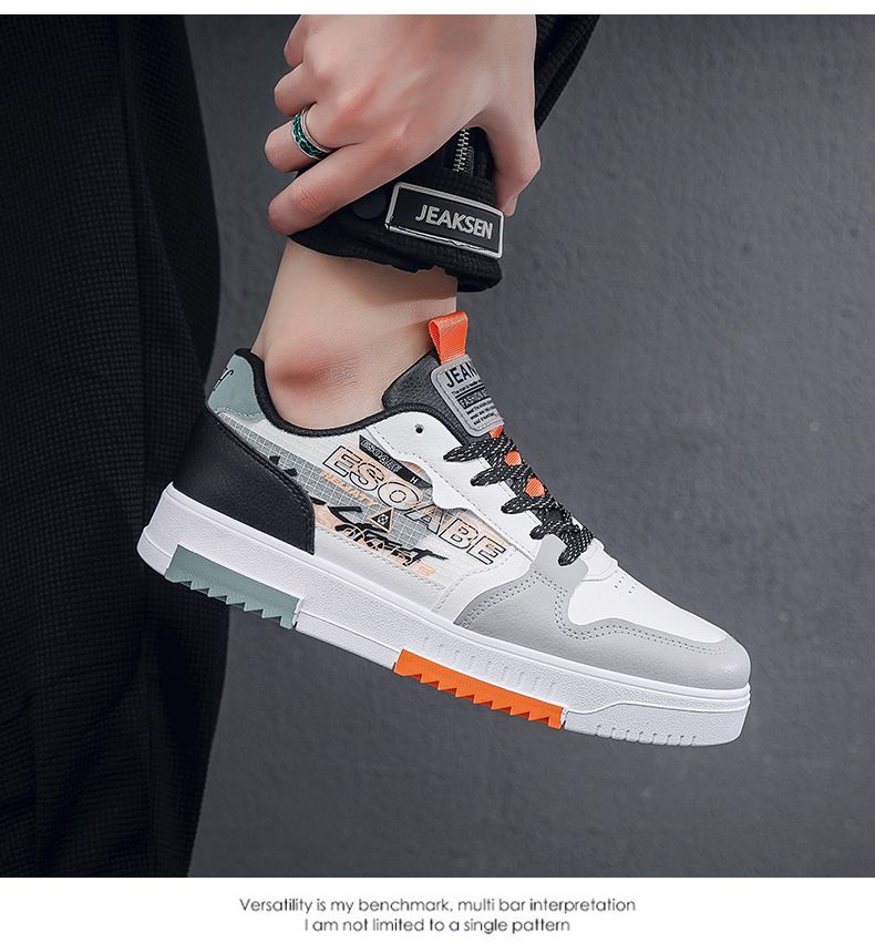 2023 Casual Sneakers til mænd Street Fashion Herre Skateboard Sko Udendørs Gåture Flade Sko Beskyttelse Snøre Skateboard Sko_voghion.com
