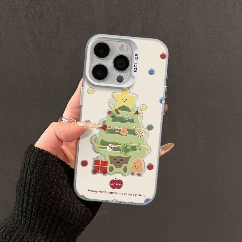 50704555550<=3 Colorful Ball Christmas Tree 16 15 Suitable For 13/14 Pro Max Phone Case Anti-fall 11_voghion.com