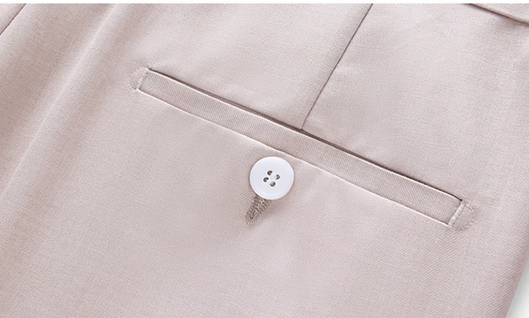Men's hollow large size suit three-piece double-breasted business casual suit 7110_voghion.com