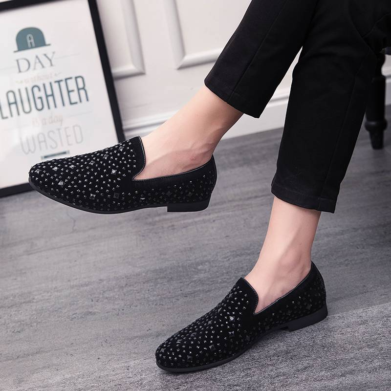 Neue Mode Schwarz Business Casual Täglich Schwarz Einfache Matte Büro männer Schuhe Ein Fuß Pedale Fuß Braun Bankett Kleid Leder Sh_voghion.com