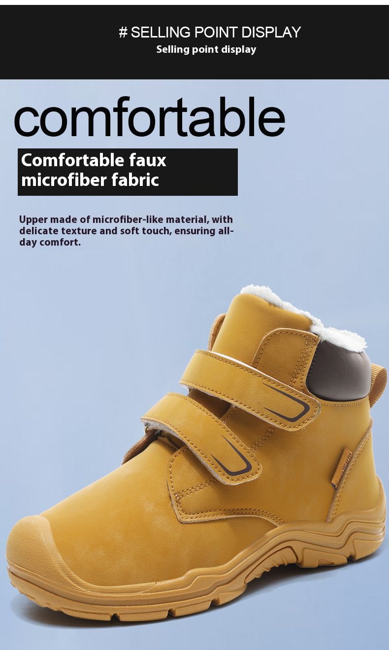Kids' Outdoor Hiking Warm Martin Boots - Winter Snow Boots With Thick Insulation, High-Top Comfortable Shoes For Boys And Girls_voghion.com