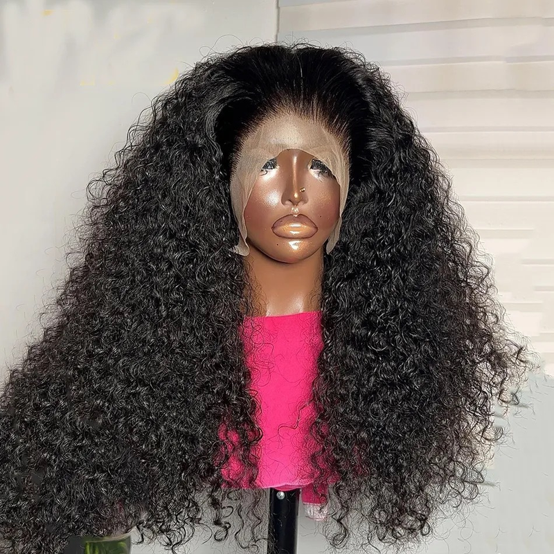 Front lace small curly wig human hair 13*4 front lace body small curly lace headgear_voghion.com