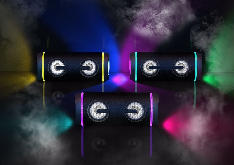 Altavoz para coche Forest Sound M8 con Bluetooth, alto volumen, graves potentes, luz colorida y alta calidad._voghion.com
